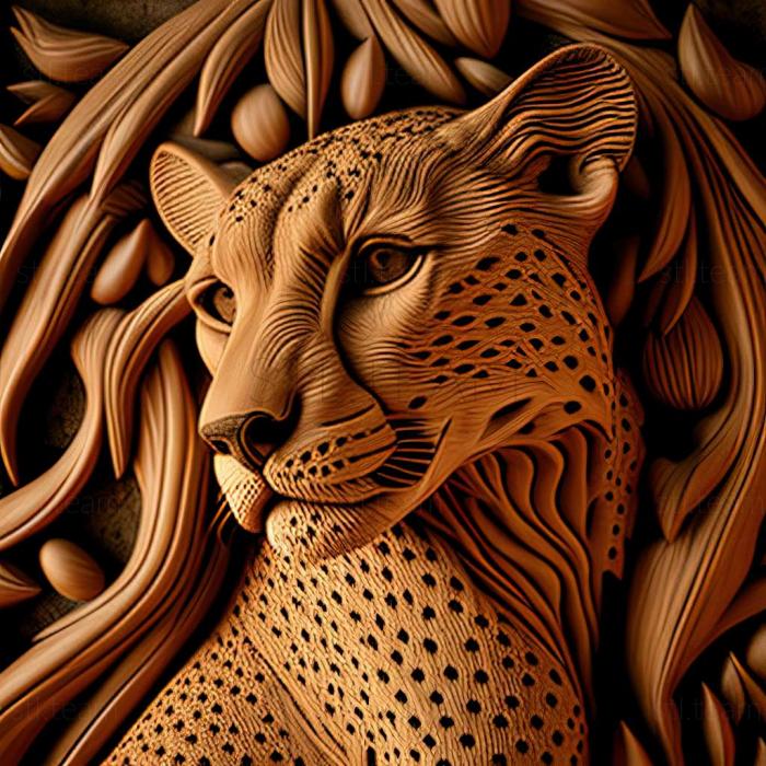 3D model Sarah cheetah famous animal (STL)